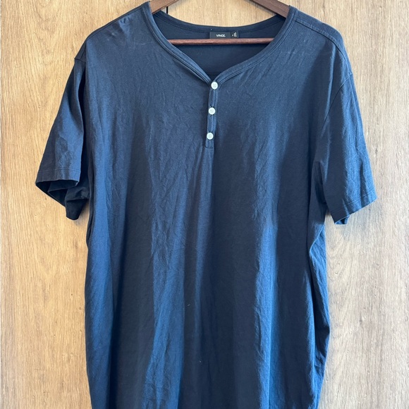 Vince Other - Vince Navy Short-Sleeve Henley Tee